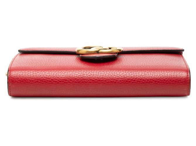 Borsa a tracolla con catena e portafoglio Gucci GG Marmont Rosso - vista 3