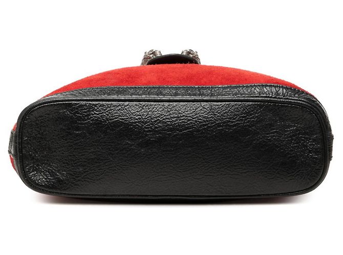 Borsa a tracolla con catena Gucci Dionysus Nero Rosso - vista 3