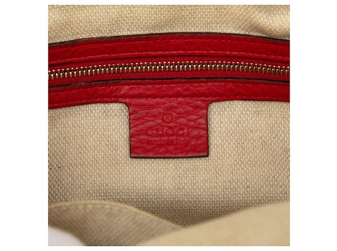 Borsa a tracolla Gucci Interlocking G Soho Chain Rosso - vista 7