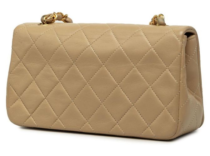 Borsa a tracolla con catena Chanel Coco Mark Matelassé Beige - vista 2