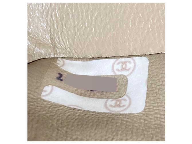 Borsa a tracolla con catena Chanel Coco Mark Matelassé Beige - vista 6