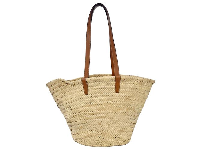 Céline Borsa Tote Celine Triomphe Medium Classic Panier Beige - vista 3