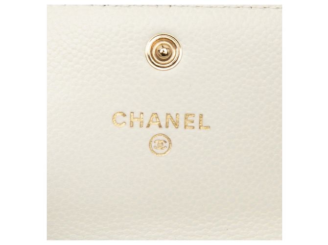 Borsa a tracolla con catena e portafoglio Chanel Matelassé Coco Mark Boy Bianco - vista 5
