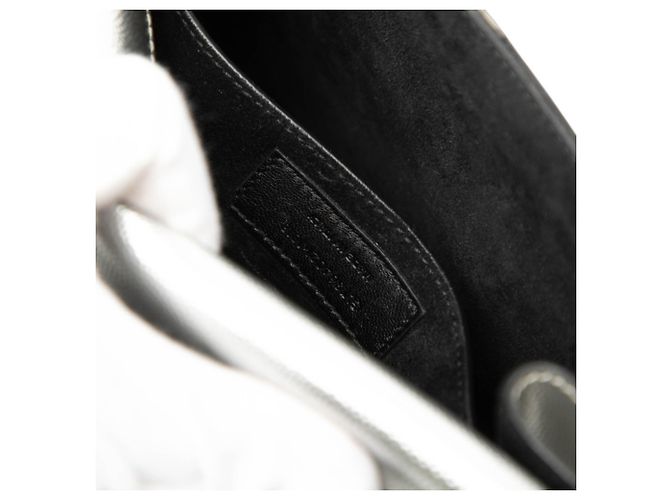 Borsa a tracolla Saint Laurent Cassandra Classic Kate con logo YSL e catena Argento - vista 5
