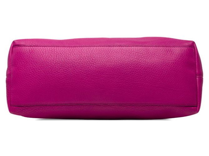 Borsa a tracolla con catena Gucci Interlocking G Soho Fringe Rosa - vista 3