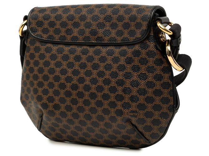 Céline Borsa a tracolla Celine Macadam Marrone Nero - vista 2
