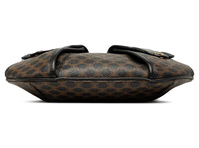 Céline Borsa a tracolla Celine Macadam Marrone Nero - vista 3