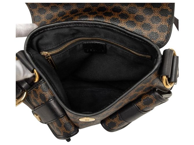 Céline Borsa a tracolla Celine Macadam Marrone Nero - vista 4