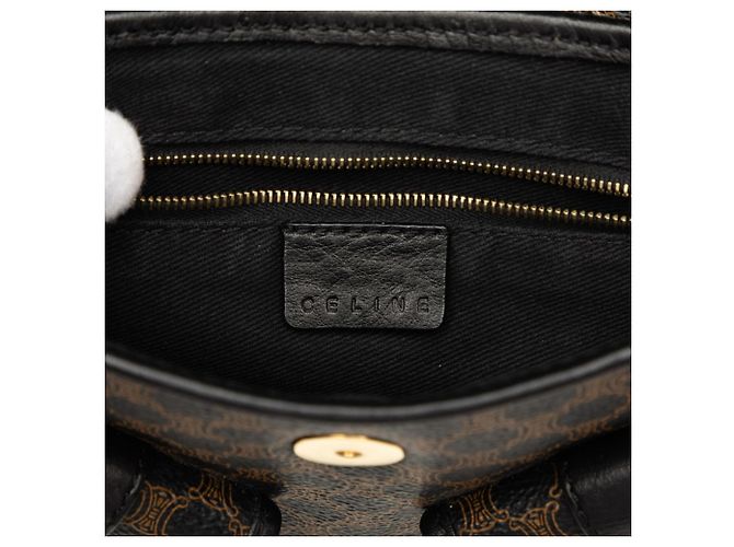 Céline Borsa a tracolla Celine Macadam Marrone Nero - vista 5