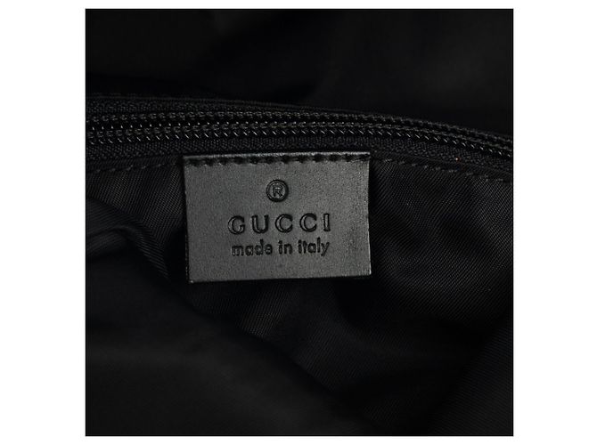 Gucci Sherry Line Fold-over Rucksack Schwarz - Ansicht 10