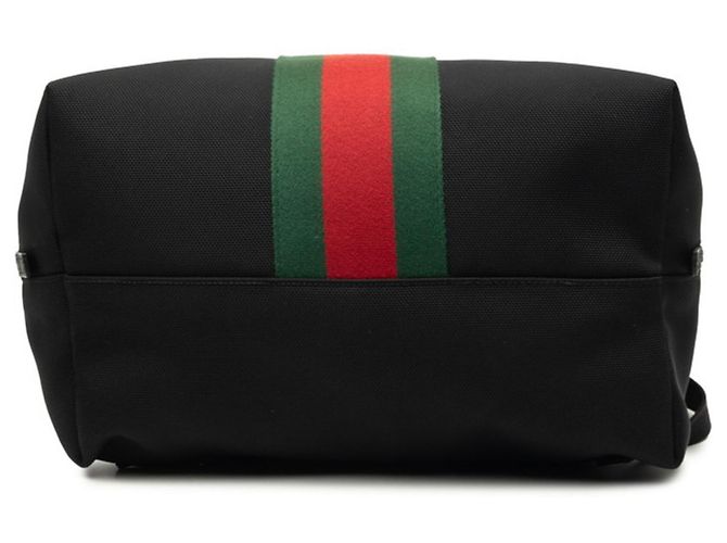 Gucci Sherry Line Fold-over Rucksack Schwarz - Ansicht 3