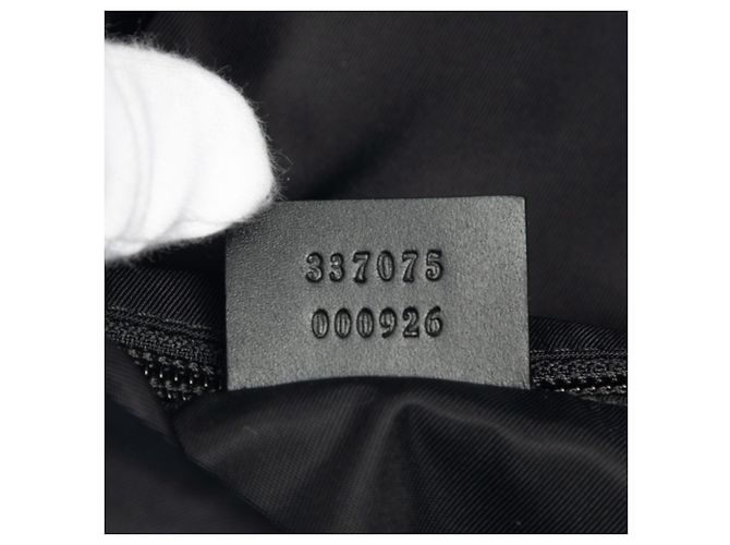 Gucci Sherry Line Fold-over Rucksack Schwarz - Ansicht 9