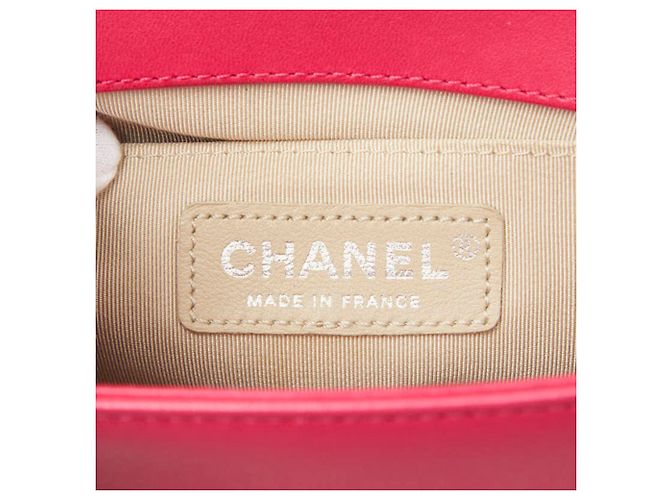 Borsa a tracolla Chanel Boy Coco Mark Chain Rosa - vista 10
