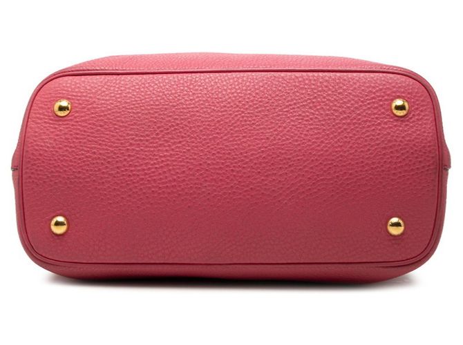 Borsa Prada Logo in pelle Vitello Daino rosa - vista 3
