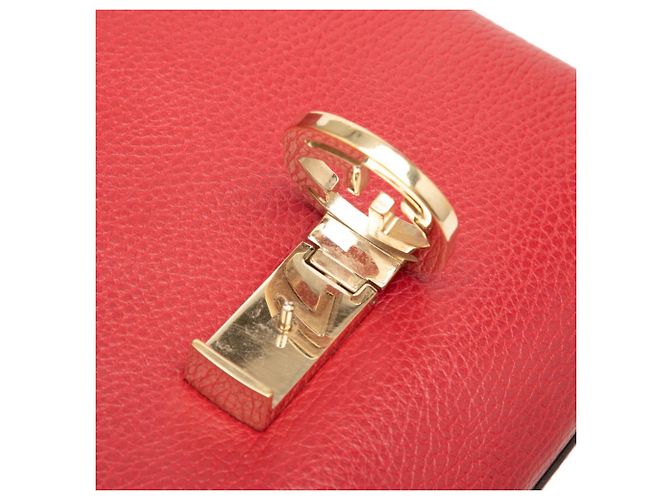 Borsa a mano Gucci Interlocking G in pelle rossa Rosso - vista 4