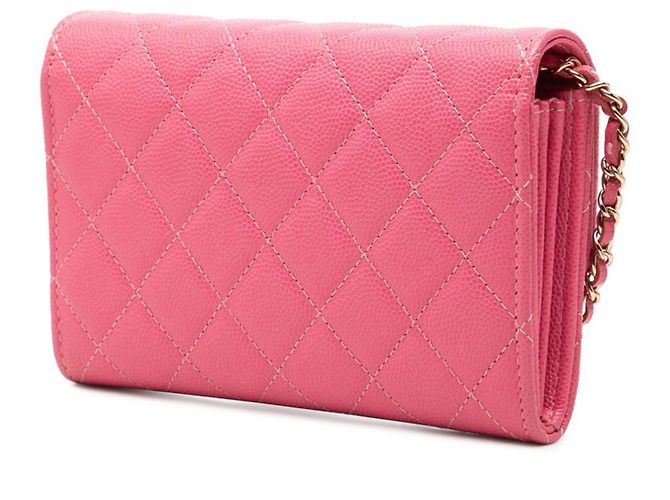 Borsa a tracolla portafoglio Chanel Matelassé Coco Mark Chain Rosa - vista 2