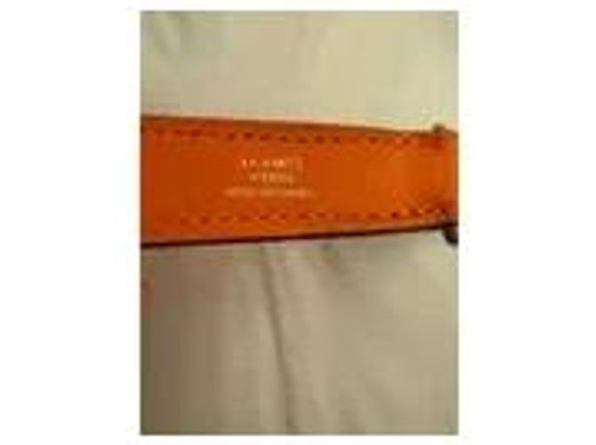 Borsa a tracolla Hermès Evelyne in pelle arancione - vista 4