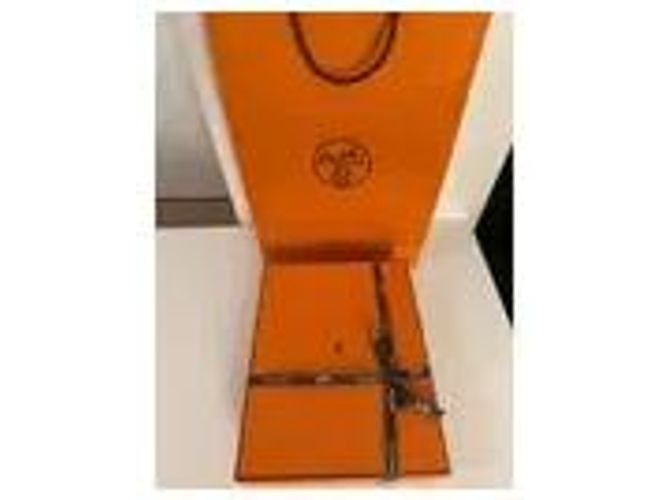Borsa a tracolla Hermès Evelyne in pelle arancione - vista 5