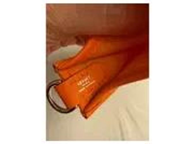 Borsa a tracolla Hermès Evelyne in pelle arancione - vista 6
