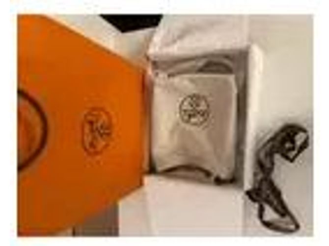Borsa a tracolla Hermès Evelyne in pelle arancione - vista 8