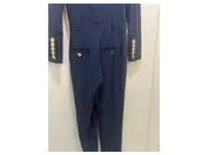 Mono Pierre Balmain azul marino abotonado - vista 3