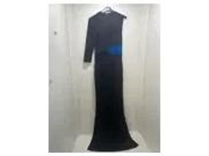 Just Cavalli Langes schwarzes Kleid mit blauem Gürtel Mehrfarben - Ansicht 8