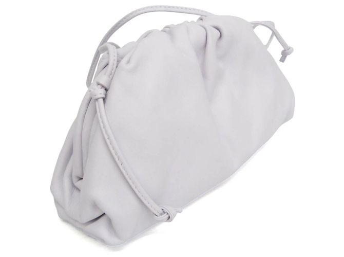 Bottega Veneta The Pouch Coin Purse Leather Bianco - vista 3