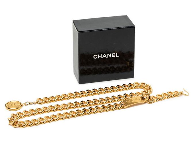 Cambon Chanel Gürtel mit goldplattierter Kette Golden - Ansicht 6