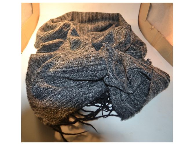 Sciarpa Missoni in misto lana grigia Nero Grigio - vista 3