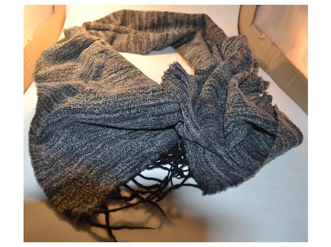 Sciarpa Missoni in misto lana grigia Nero Grigio - vista 4
