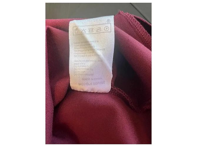 Vestido Maje burdeos con inserciones de malla - vista 10