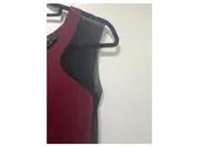 Vestido Maje burdeos con inserciones de malla - vista 3