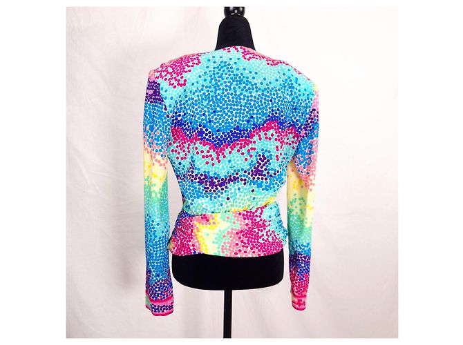 Leonard Paris Blusa de Seda de Bolinhas Arco-íris S/S 2020 Multicor - vista 2