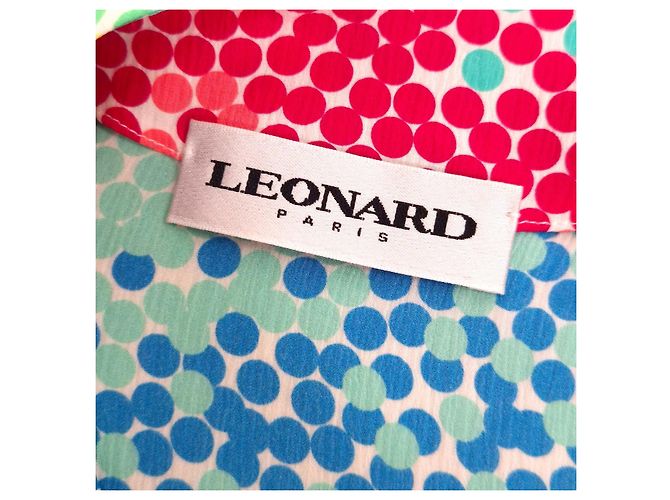 Leonard Paris Blusa de Seda de Bolinhas Arco-íris S/S 2020 Multicor - vista 3