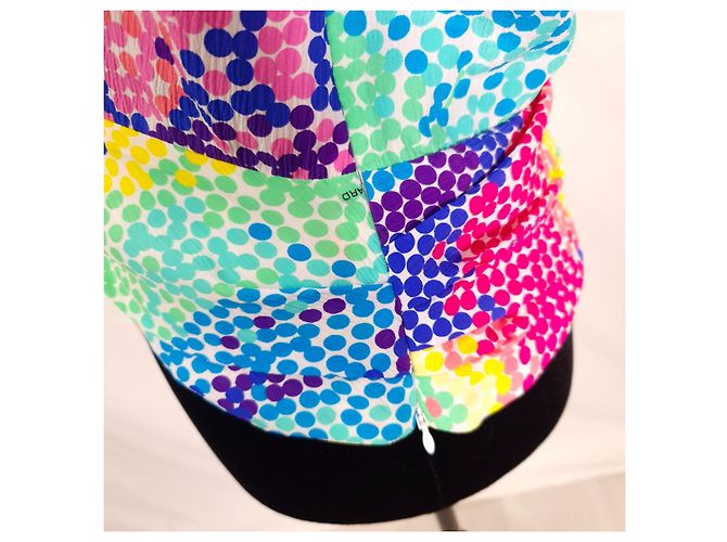 Leonard Paris Blusa de Seda de Bolinhas Arco-íris S/S 2020 Multicor - vista 7