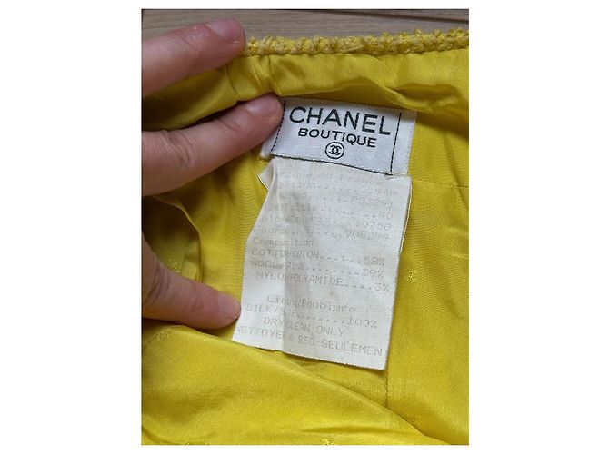 Gonna dritta Chanel gialla Giallo - vista 7
