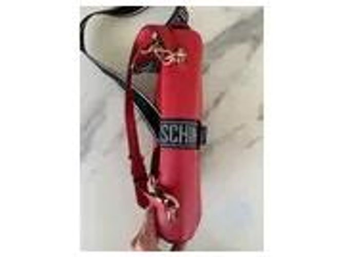 Borsa a tracolla in pelle rossa Love Moschino Rosso - vista 7