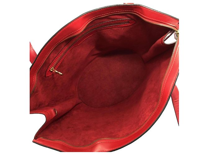 Borsa a tracolla Shopping Saint Jacques in pelle Epi Louis Vuitton Rosso - vista 10