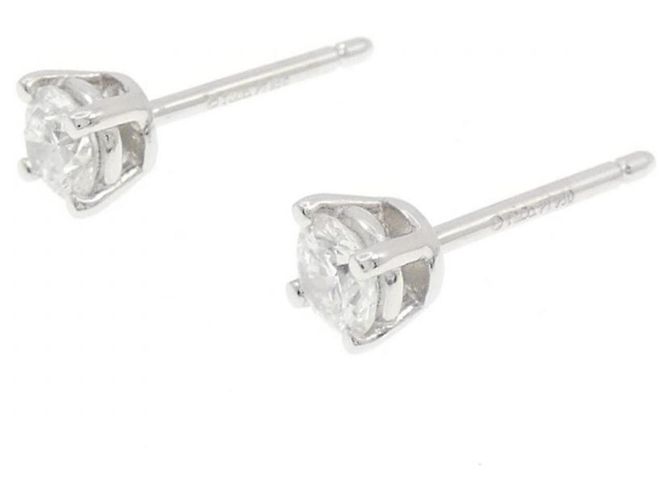 Tiffany & Co Orecchini a lobo Tiffany Solitaire in platino - vista 2