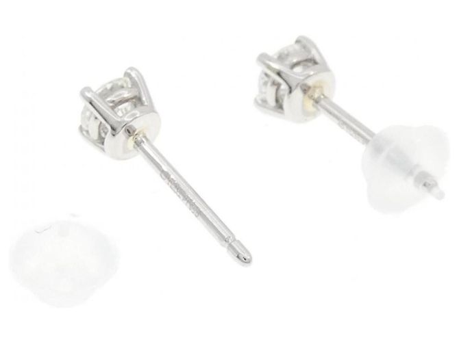 Tiffany & Co Orecchini a lobo Tiffany Solitaire in platino - vista 3