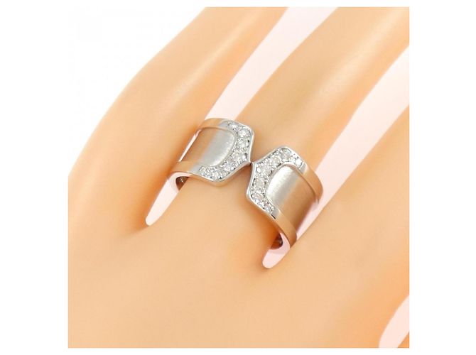 Cartier C2 Large Band Ring in Weißgold - Ansicht 5