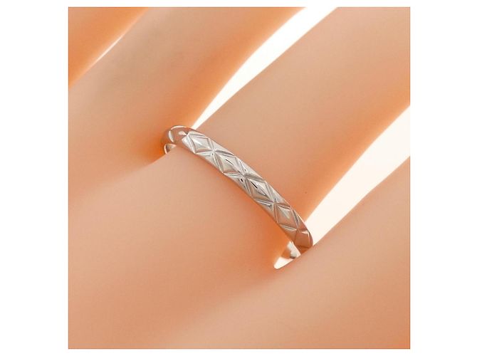 Anello Chanel Matelassé in Platino - vista 4