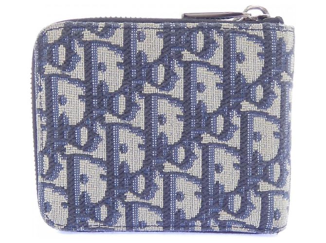 Christian Dior Bi-Fold Bill Wallet Beige Navy blue - view 2
