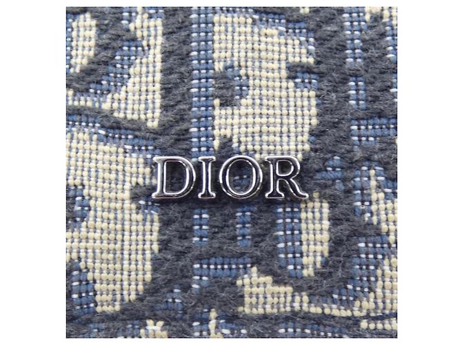 Christian Dior Bi-Fold Bill Wallet Beige Navy blue - view 3