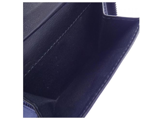 Christian Dior Bi-Fold Bill Wallet Beige Navy blue - view 5