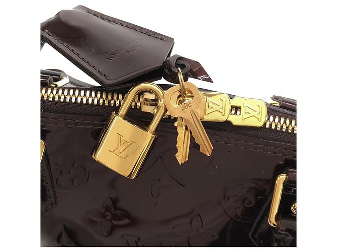 Borsa Louis Vuitton Vernis Alma GM Bordò - vista 3