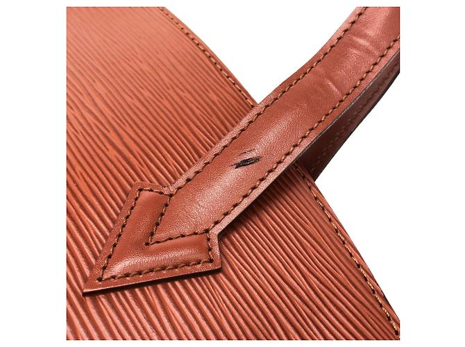 Borsa Louis Vuitton Epi Saint Jacques Marrone - vista 4