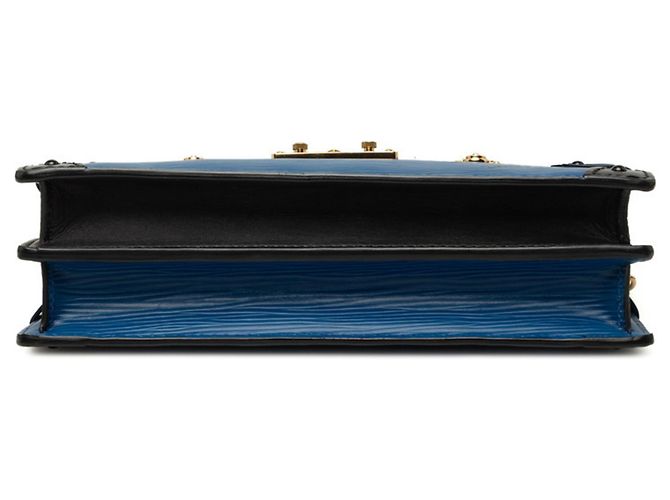 Borsa Clutch e Crossbody Louis Vuitton Epi Trunk Nero Blu - vista 3