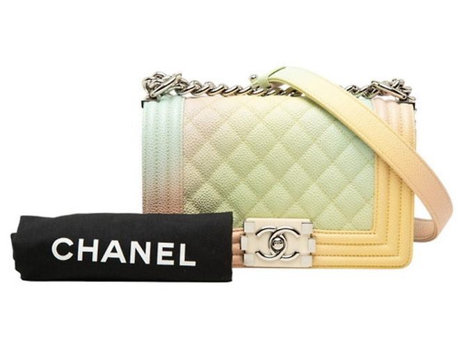 Borsa a tracolla Chanel Boy Chain Multicolore - vista 7