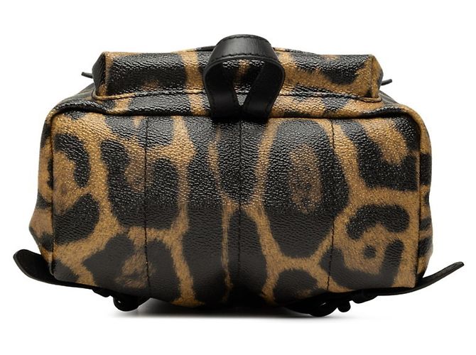 Zaino Louis Vuitton Leopard Palm Springs PM Marrone Nero - vista 3